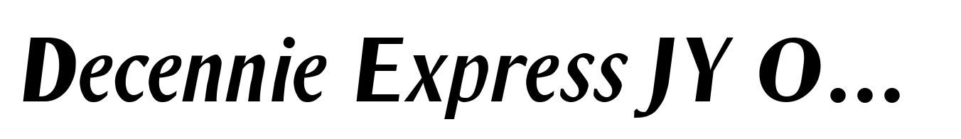 Decennie Express JY OSF Heavy Italic
